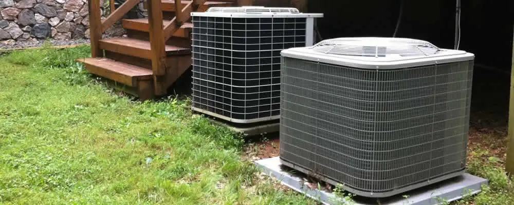 Heat pump installation and service units outside a home in Scottsdale, AZ